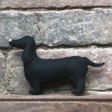 ''Stanley'' Hand Made Felt Dachshund Dog by East of India